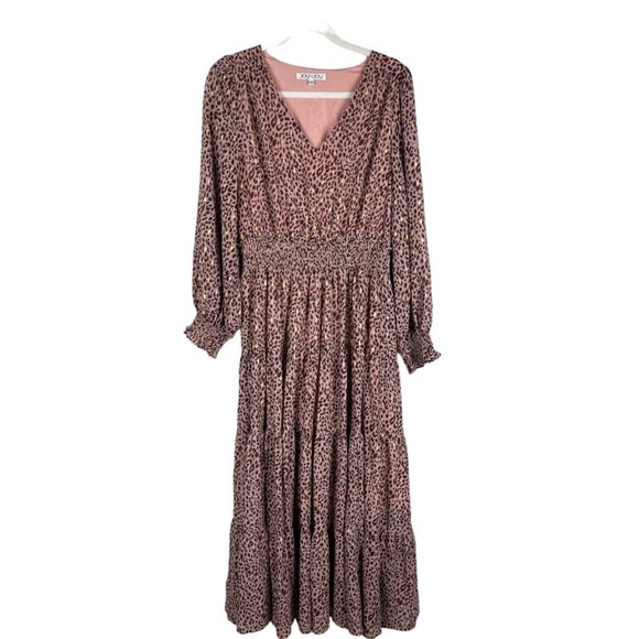 Joy Joy animal print midi dress. Retails for $232. Size large. Gorgeous. - Picture 4 of 7